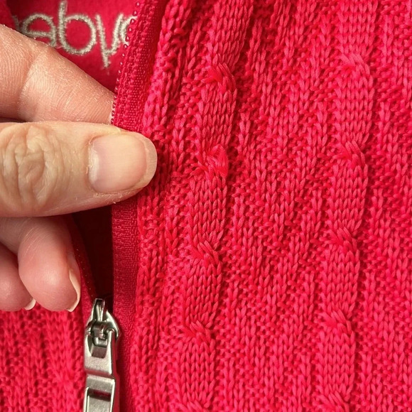 Spyder fuchsia pink core zip up sweater sz med - Picture 6 of 6